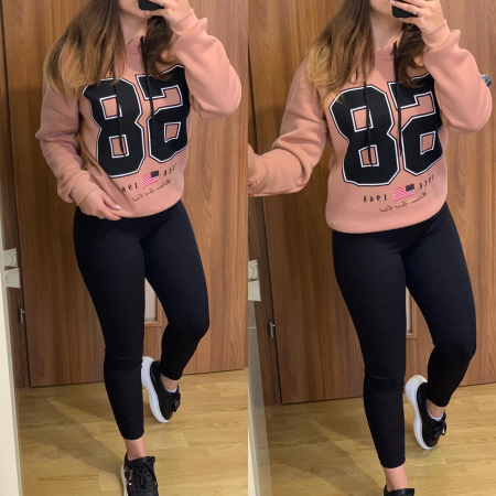 Set colanti negri+ hanorac bej vatuit NOUTATI - Set colanti negri+ hanorac bej vatuit