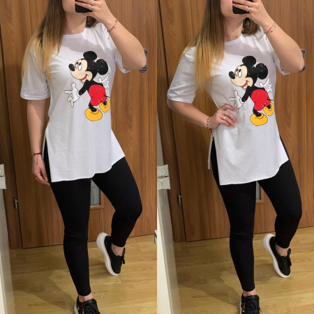 Set colanti negri+ tricou Mickey alb COMPLEURI SPORT - Set colanti negri+ tricou Mickey alb