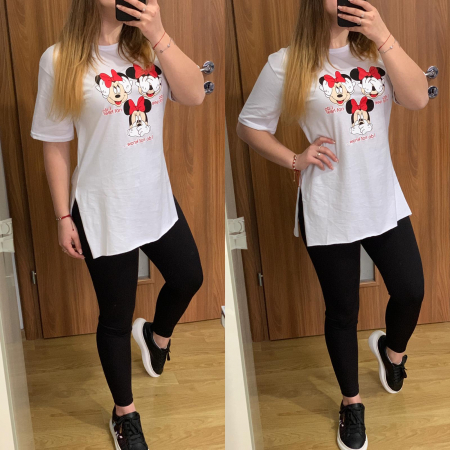 Set colanti negri+ tricou Minnie alb PRODUSE DE SEZON - Set colanti negri+ tricou Minnie alb