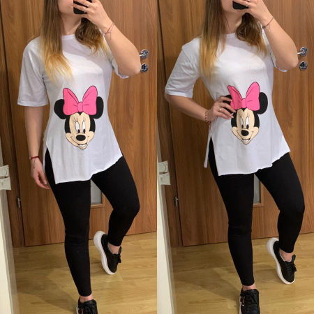 Set colanti negri+ tricou Minnie alb COMPLEURI SPORT - Set colanti negri+ tricou Minnie alb