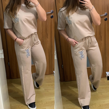 NOUTATI - Trening Dama Bej cu Pietricele si Ursulet