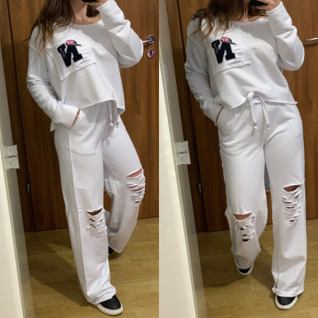 NOUTATI - Trening Dama Bumbac Alb