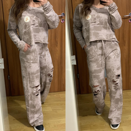 NOUTATI - Trening Dama Bumbac Bej cu Model