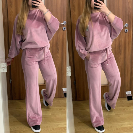 NOUTATI - Trening lila evazat din catifea