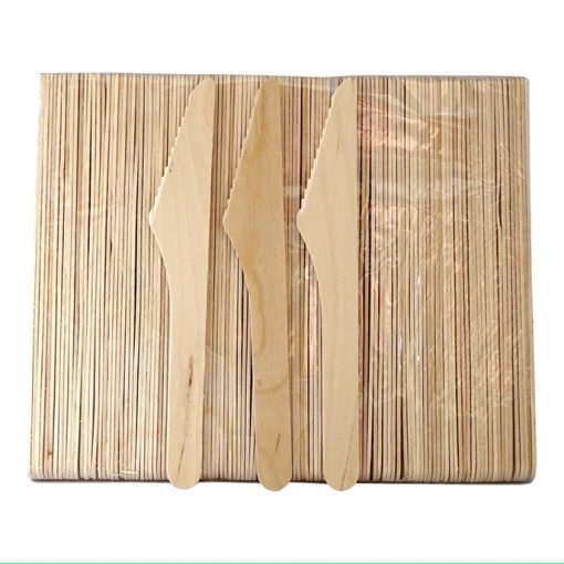 Cutite Biodegradabile din lemn, 100 buc/set [1]