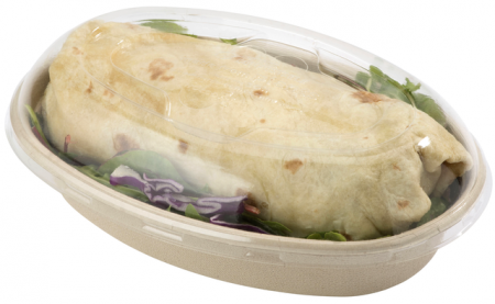Bol Burrito oval Biodegradabil 18oz cu capac transparent, 50 buc/set [1]