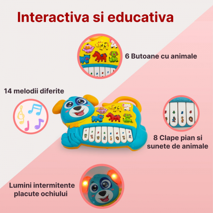 Jucarie Educativa, Mini Orga Catelus blue [3]