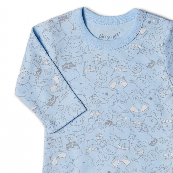 body bebeluși mânecă lunga din bumbac organic, culoare albastru .jpg [2]