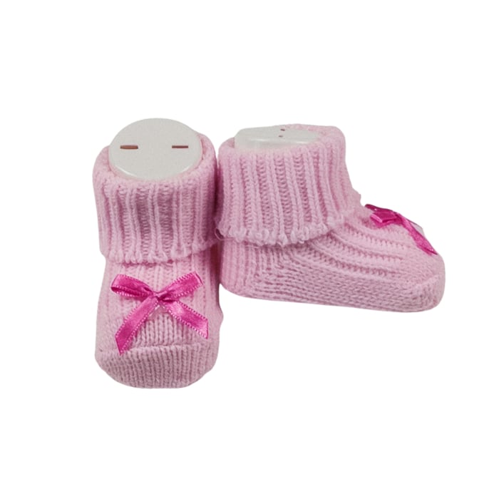 Botosei tricotati bebelusi 0-6 luni, roz [1]