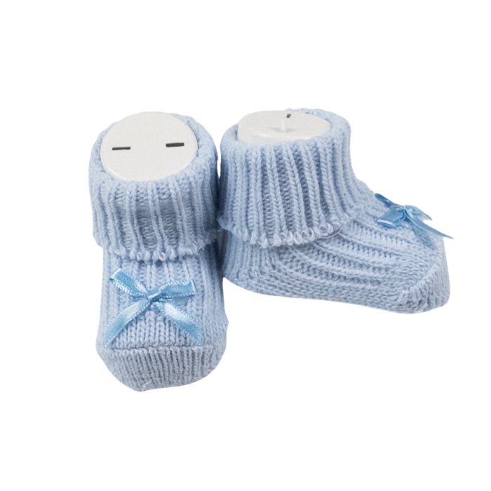 Botosei tricotati bebelusi 0-6 luni, bleu [1]