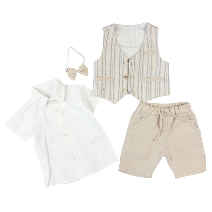 Compleu Elegant Clasic cu Vestă și Papion [2]