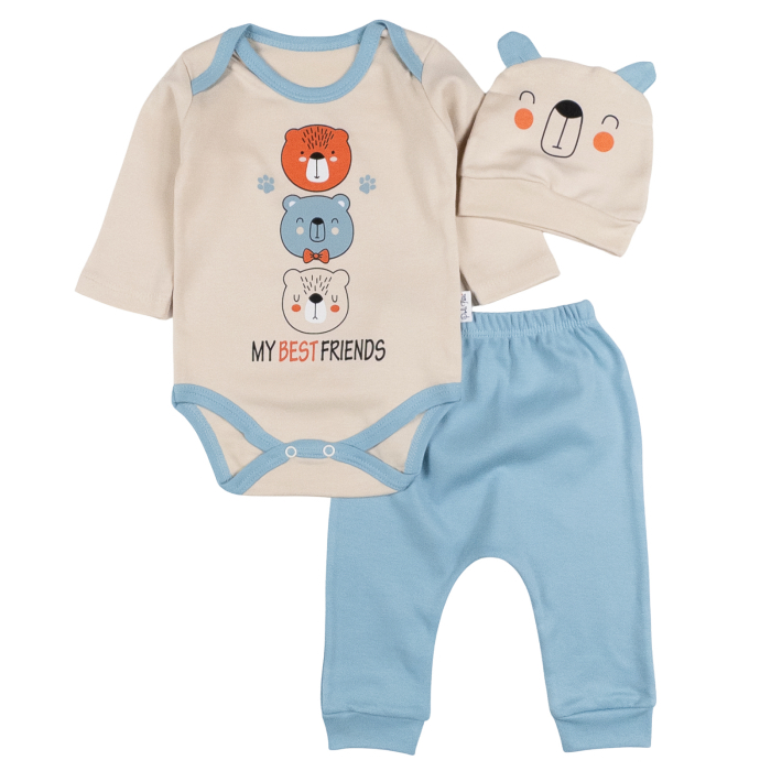 Compleu 3 piese pentru bebelusi, model Ursuleti [1]