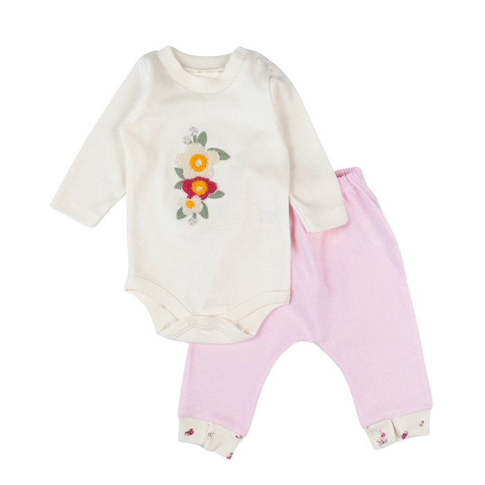 Compleu 3 piese pentru fetite, model Floral [2]