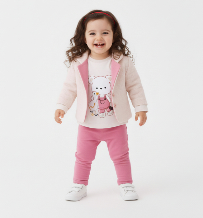 Compleu 3 piese pentru fetite, model Elegance [2]