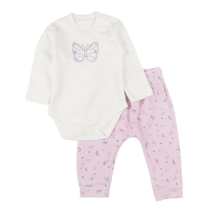 Compleu 3 piese pentru fetite, model Fluturasi [2]