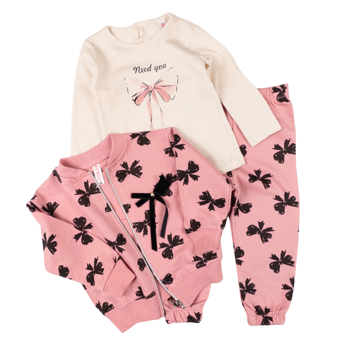 Compleu 3 piese pentru fetite, model Fundite [2]