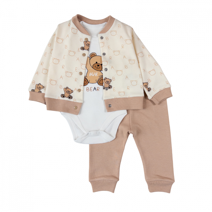 Compleu bebelusi 3 piese, model BabyBear brun [1]