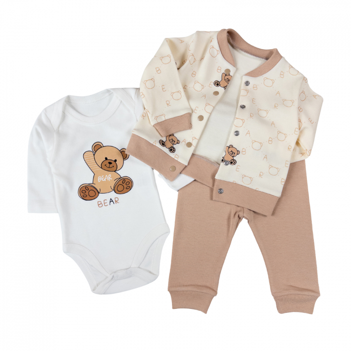 Compleu bebelusi 3 piese, model BabyBear brun [2]