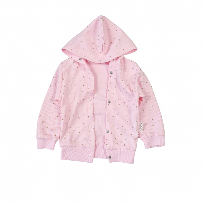 Compleu bebelusi 3 piese, model iepuras pink [4]