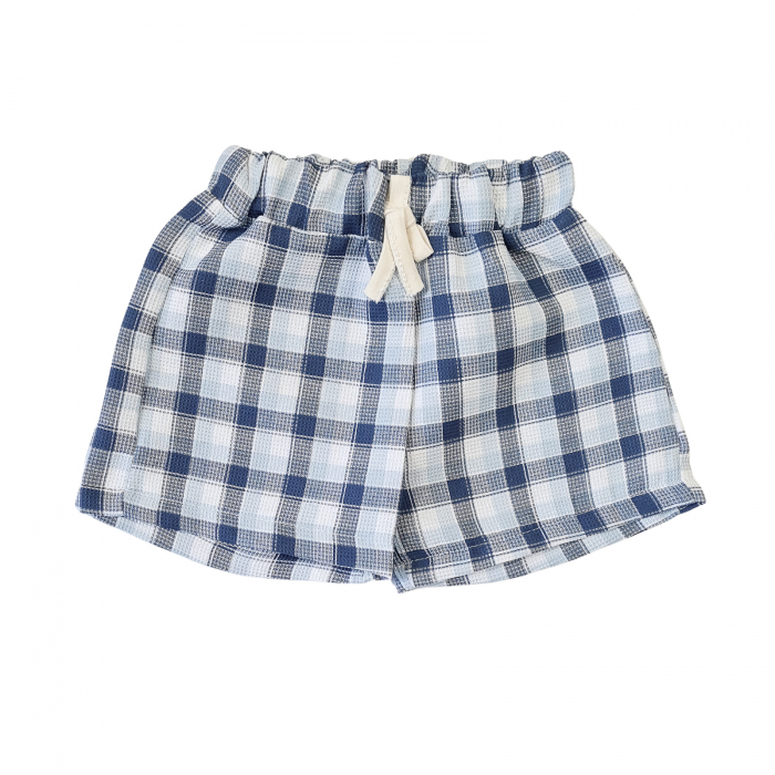 Compleu Vară Băieței, Tricou tip Polo Roșu, Șort în Carouri [2]
