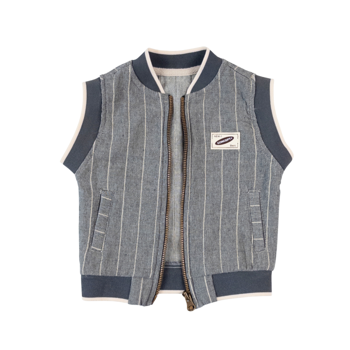 Compleu Urban Gentleman, Vestă cu Fermoar, Gri/Crem [2]