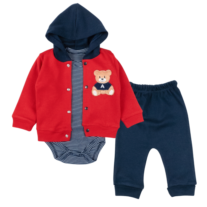 Compleu pentru  bebelusi, 3 piese, model Cu Ursulet [1]