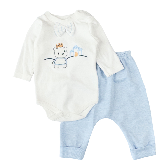 Compleu pentru bebelusi, 3 piese, model Blue Prince [2]