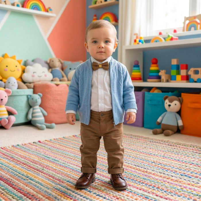 Compleu  pentru bebelusi, 3 piese,  model Elegance [4]