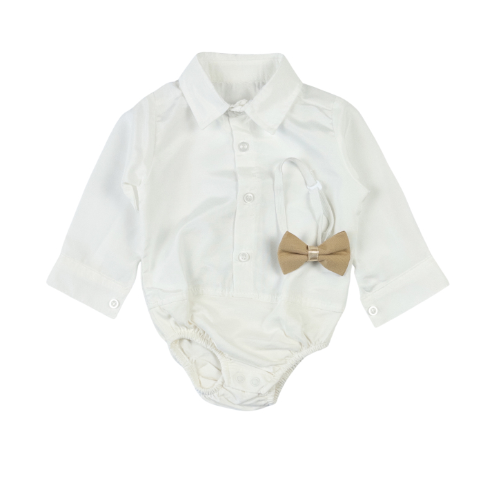 Compleu  pentru bebelusi, 3 piese, model Elegance, Brun [2]