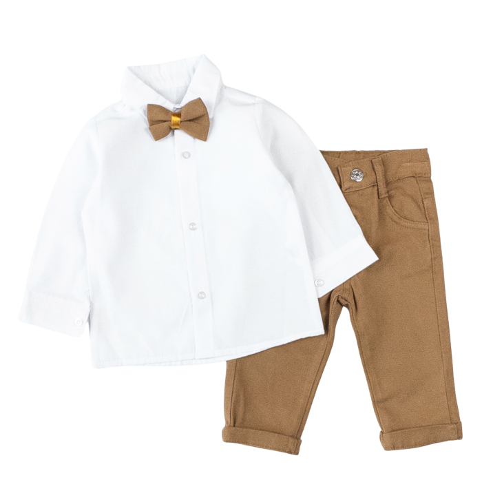 Compleu  pentru bebelusi, 3 piese, model Elegance, Brun [3]