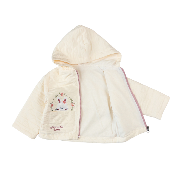 Compleu pentru fetite, 3 piese, model Iepurașul Brodat [2]
