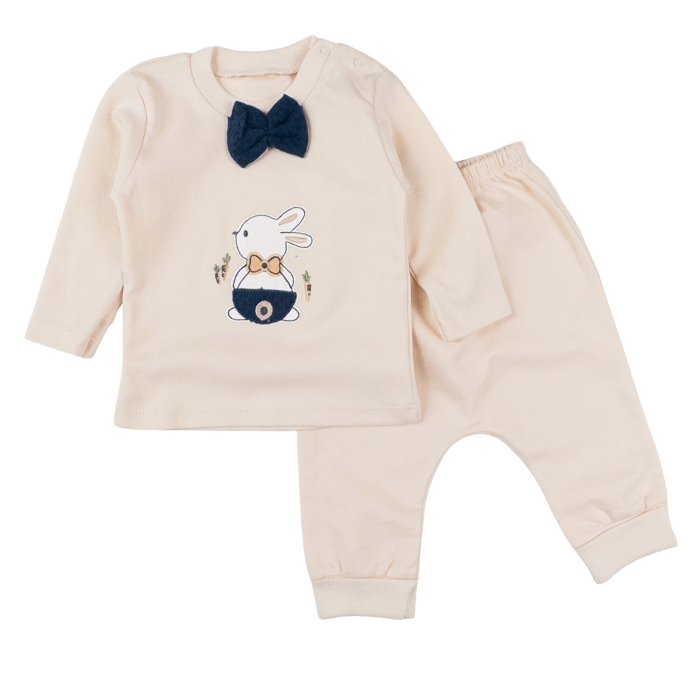 Compleu pentru bebelusi, 3 piese, model Iepuras, Bleumarin [2]