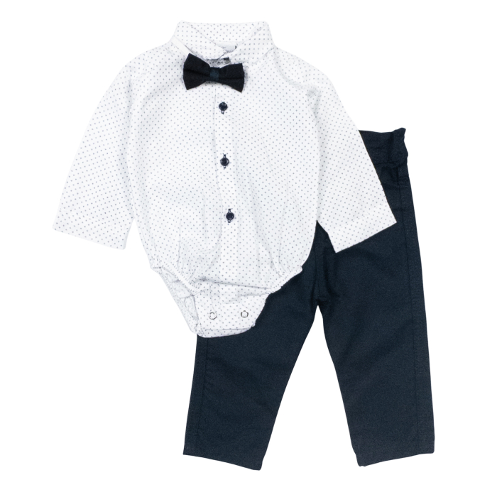 Compleu  pentru bebelusi, 3 piese,  model Papion black [2]