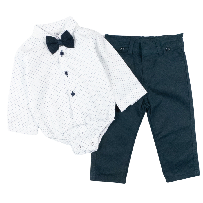 Compleu  pentru bebelusi, 3 piese,  model Papion [3]