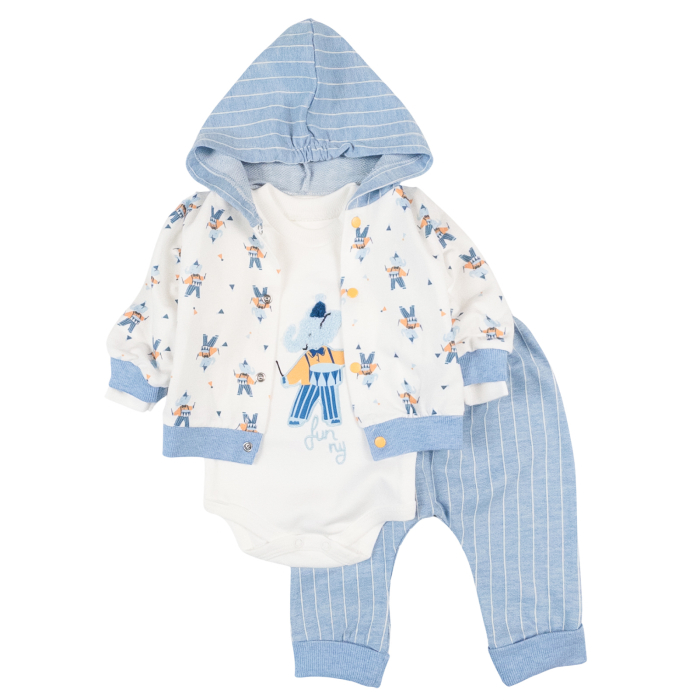 Compleu pentru bebelusi, 3 piese, model Blue Prince [4]