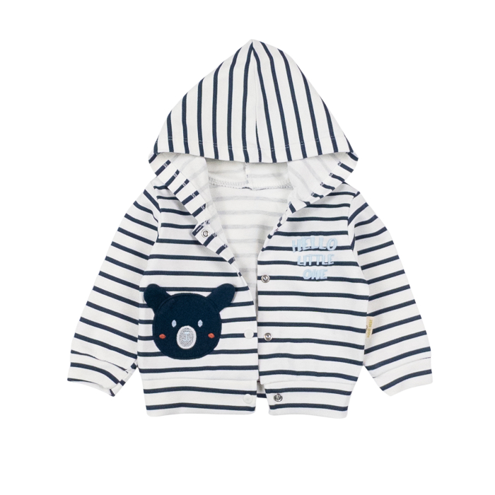 Compleu  pentru bebelusi, 3 piese, model Ursulet bleumarin [3]