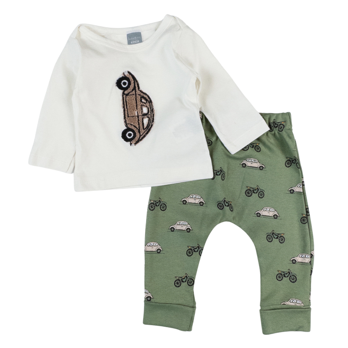 Costumas pentru bebelusi, 3 piese, model Masinuta [2]