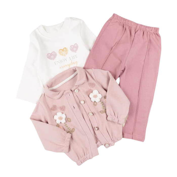 Compleu pentru fetite, 3 piese, Floral [2]