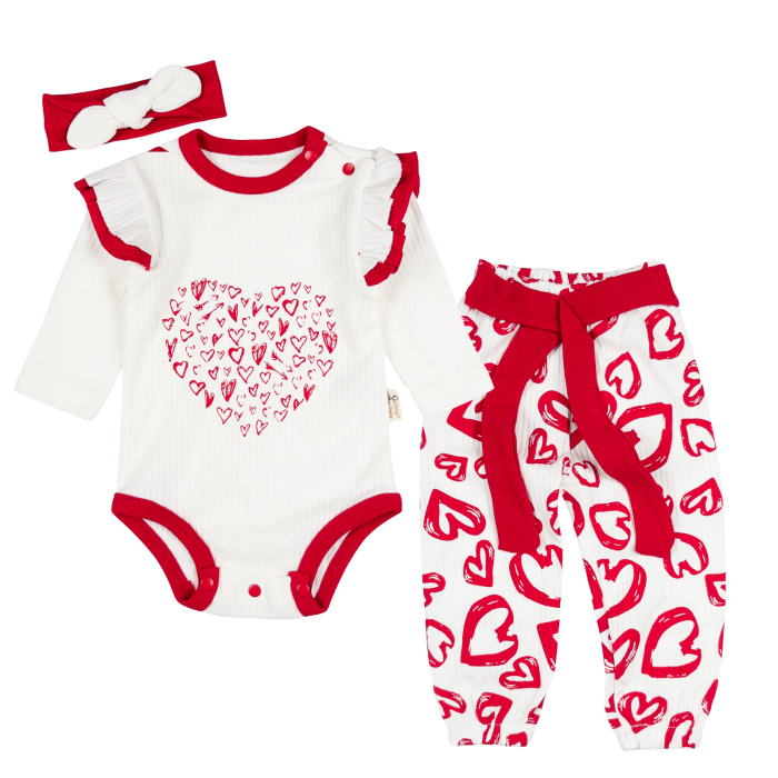 Compleu pentru fetite, 3 piese, model Love [1]