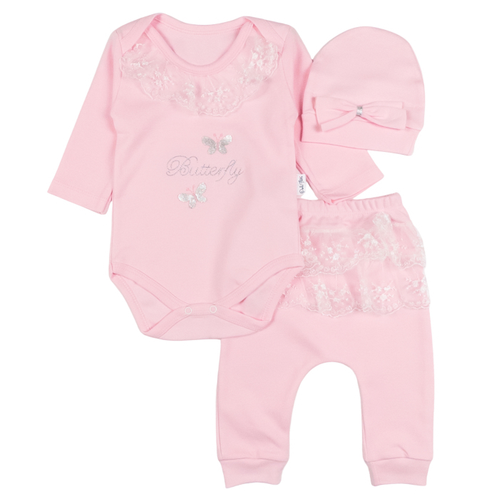Compleu pentru fetite, 3 piese, model Fluturas [1]
