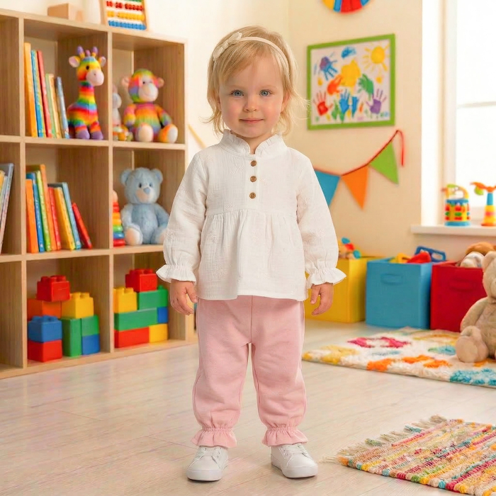 Compleu pentru fetite, model Deco Roz [2]