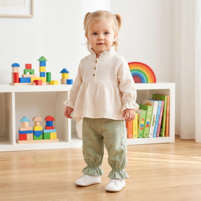 Compleu pentru fetite, model Deco Vernil [2]