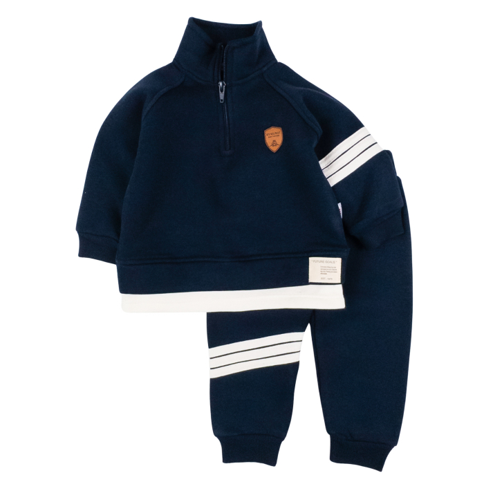 Compleu vătuit pentru bebelusi, model BM, bleumarin [1]