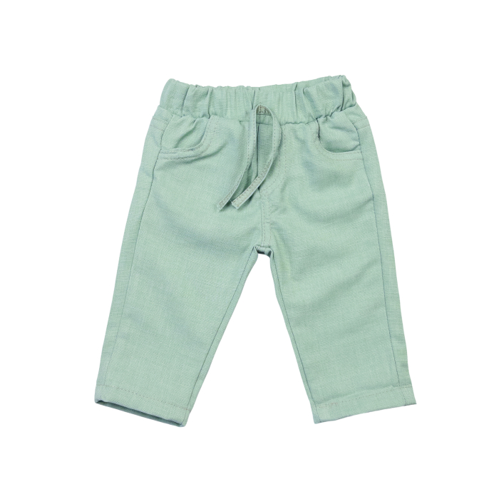 Costum Elegant pentru Bebelusi, 4 Piese, Sacou, Pantaloni, Camasa Alba si Papion, Culoare Verde Deschis   [3]