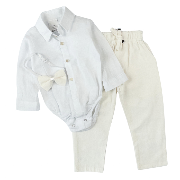 Costum pentru bebelusi, model Royal Bej [2]