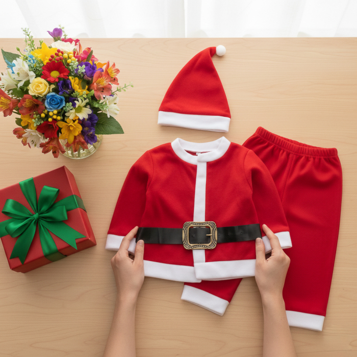 Costumas pentru bebelusi si copii mici, model Mos Craciun [2]