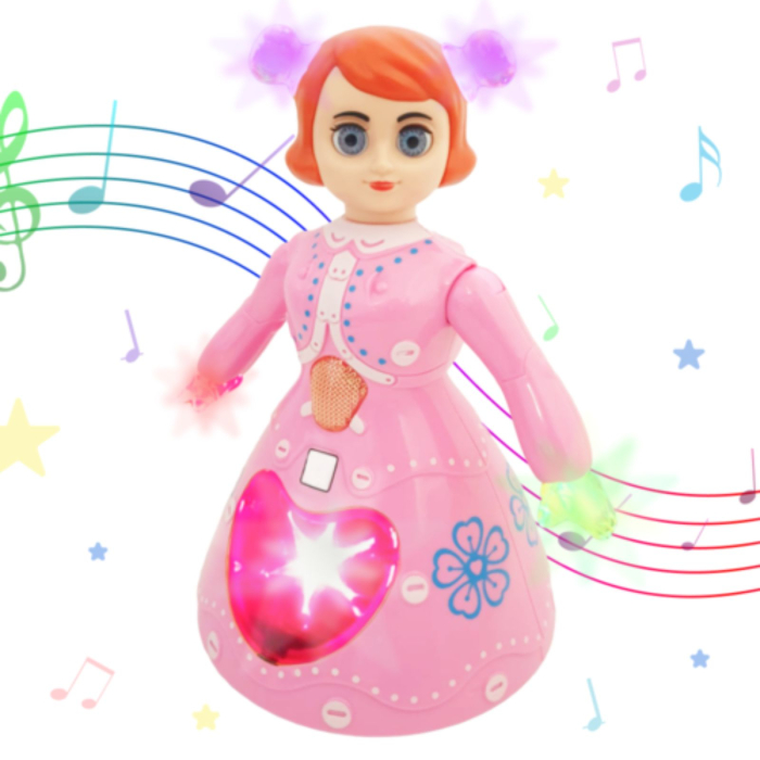Jucarie Interactiva muzicala, cu lumini multicolore si rotire 360° , Printesa Dansatoare, 21.5x13.5 cm, 3+ ani [1]