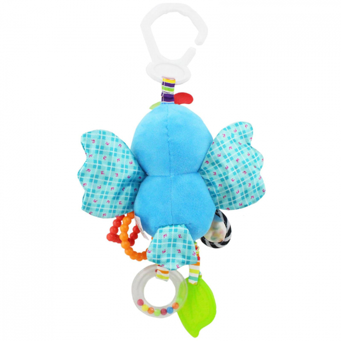 Jucarie zornaitoare din material textil pentru bebelusi, Puisor, unisex, +0 [2]