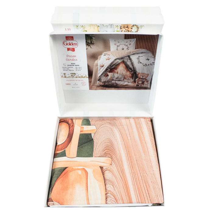 Lenjerie de Pat 4 Piese, Model Ursuleț, 100X 150 CM [2]