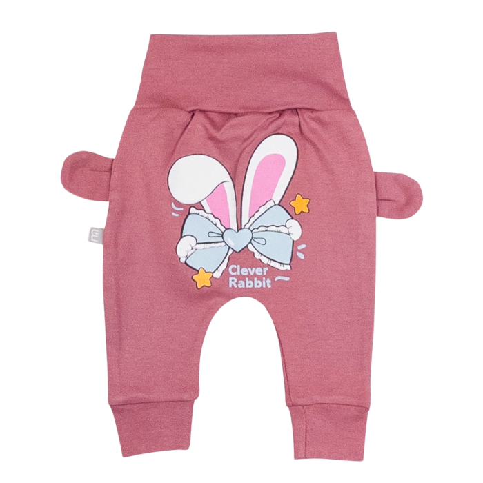 Pantaloni pentru bebelusi, culoare alb [2]